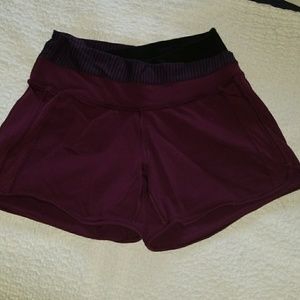 Magenta yoga shorts